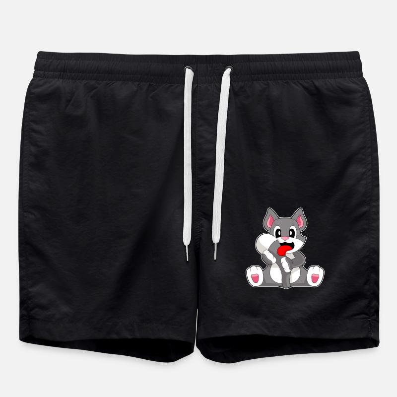 Cat Tongue - Swim Trunks - black