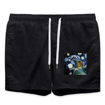 Kolibri - Badeshorts - Schwarz - Vorne - AI Model Male 185 light (185cm)