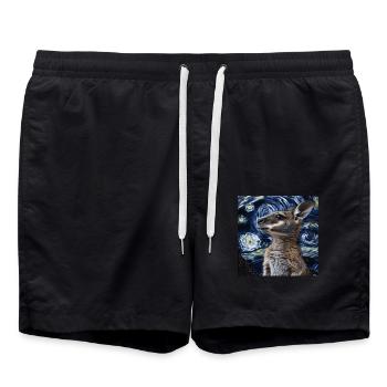 Wallaby - Badeshorts - Schwarz - Vorne - AI Model Male 185 light (185cm)
