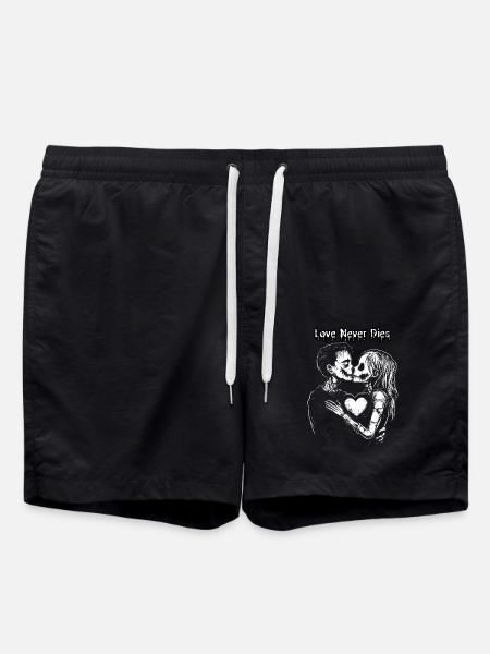 L’amour ne meurt jamais - Gothic Zombie Love Design - Short de bain - noir
