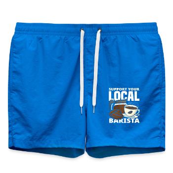 Soutenez votre barista amateur de café local - Short de bain - cobalt blue - Devant
