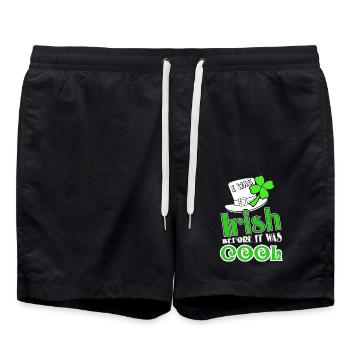 St Patrick's Day Irish Before It Was Cool - Swim Trunks - black - Front - AI Model Male 185 light (185cm)