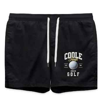 Golf - Badeshorts - Schwarz - Vorne - AI Model Male 185 light (185cm)
