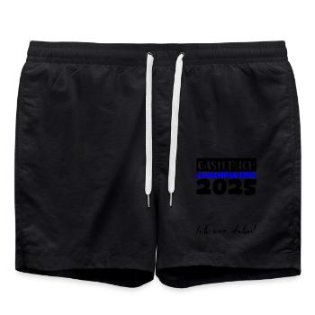 Jugendweihe 2025 Guestbook Gift Girls Boys - Swim Trunks - black - Front - AI Model Male 185 light (185cm)