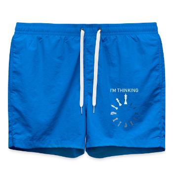 I m Thinking Chess - Swim Trunks - cobalt blue - Front