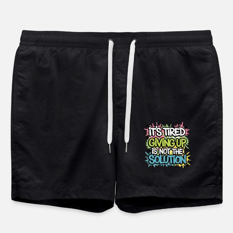 NIEMALS AUFGEBEN - Badeshorts - Schwarz