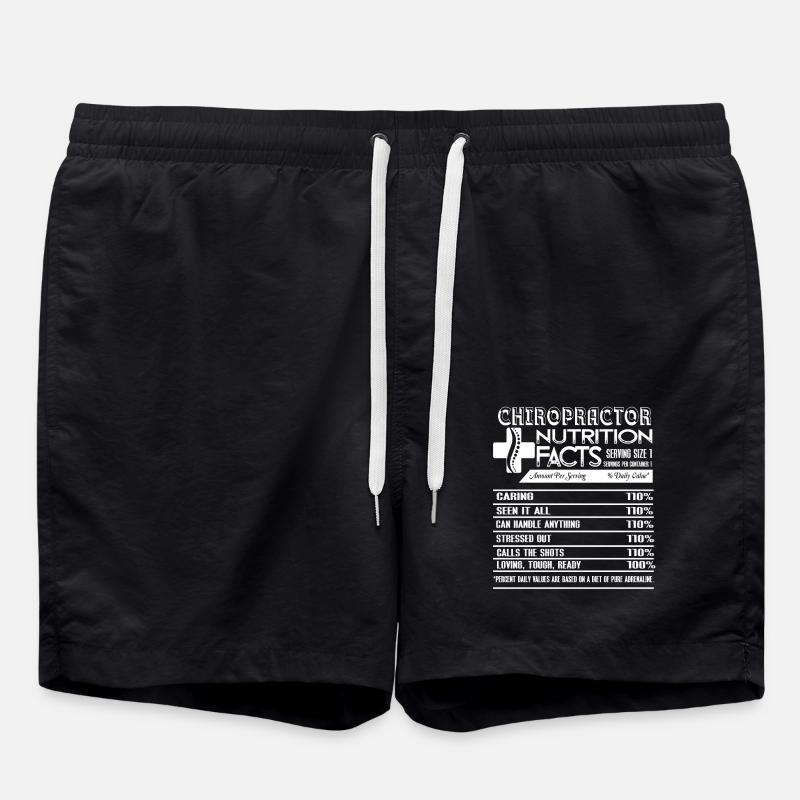 Chiropractor Nutrition Facts - Swim Trunks - black