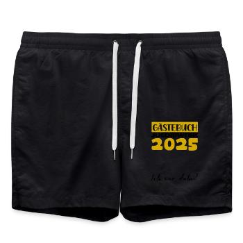 Jugendweihe 2025 Livre d’or Cadeau Filles Garçons - Short de bain - noir - Devant - AI Model Male 185 light (185cm)