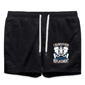 Operation Hüftgelenk hat Hüftgelenksersatz der - Badeshorts - Schwarz - Vorne - AI Model Male 185 light (185cm)