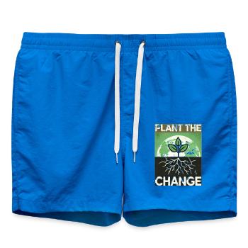 Planter le changement – Conception durable - Short de bain - cobalt blue - Devant