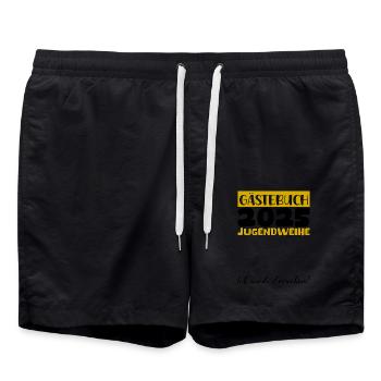 Jugendweihe 2025 Livre d’or Cadeau Filles Garçons - Short de bain - noir - Devant - AI Model Male 185 light (185cm)