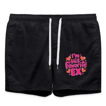I'm His Favorite Ex 5 - Badeshorts - Schwarz - Vorne - AI Model Male 185 light (185cm)