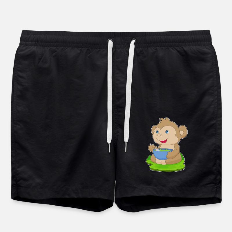 Monkey Bowl Nourriture - Short de bain - noir