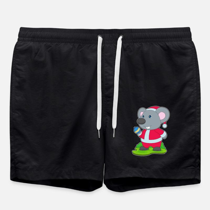 Mouse Christmas Christmas Ball - Swim Trunks - black