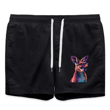 Wallaby - Badeshorts - Schwarz - Vorne - AI Model Male 185 light (185cm)