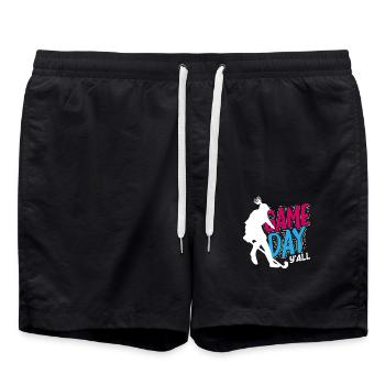 Jour de match Joueur de hockey Jour de match Vous tous - Short de bain - noir - Devant - AI Model Male 185 light (185cm)