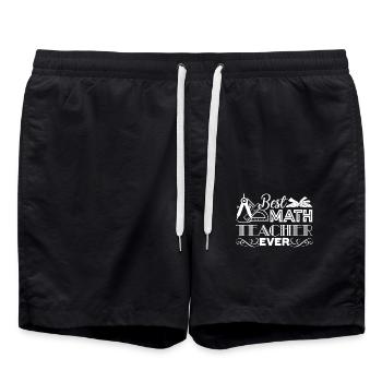 Math Teacher Best Math Teacher - Swim Trunks - black - Front - AI Model Male 185 light (185cm)