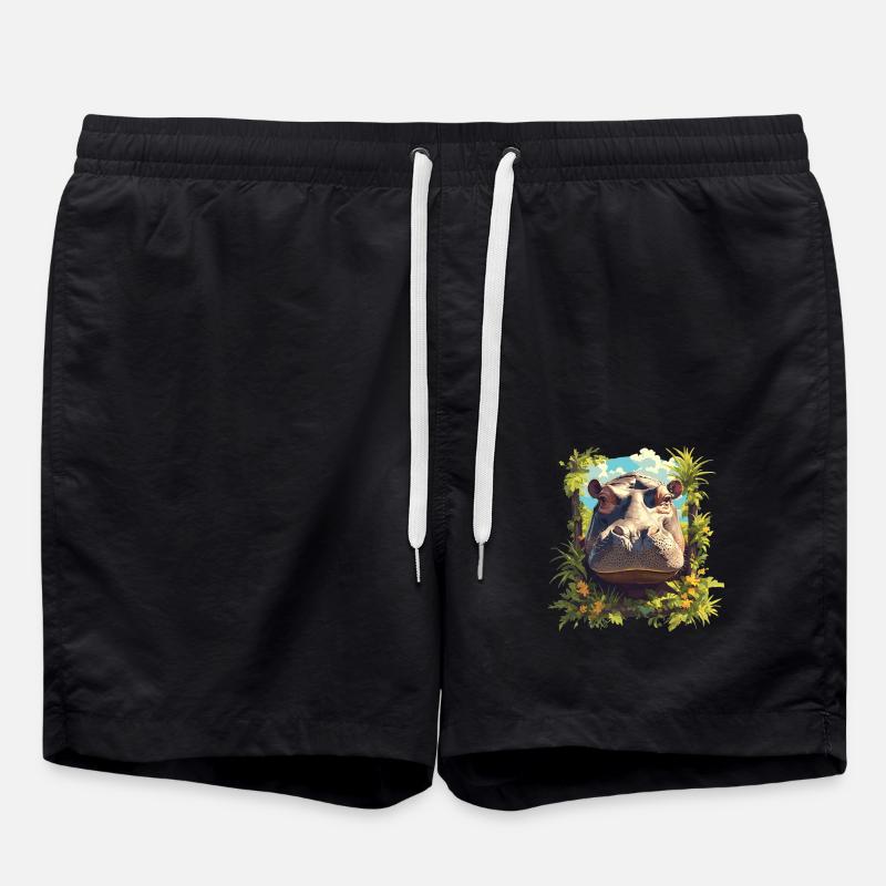 Hippopotamus Hippopotamus - Swim Trunks - black