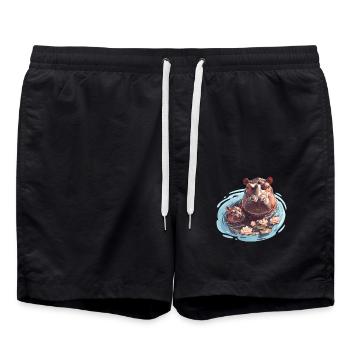 Hippopotamus Hippopotamus - Swim Trunks - black - Front - AI Model Male 185 light (185cm)