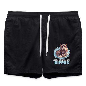 Hippopotamus Hippopotamus - Swim Trunks - black - Front - AI Model Male 185 light (185cm)