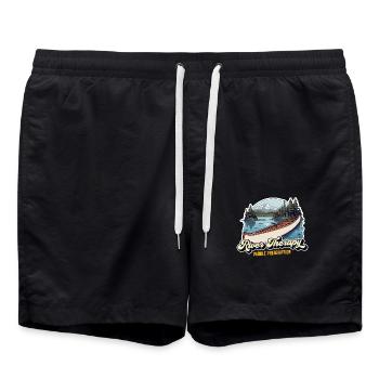 Canoeing River Therapy Paddle Prescription Boating - Swim Trunks - black - Front - AI Model Male 185 light (185cm)