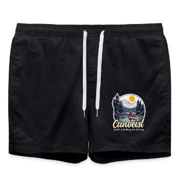 Canoeing Canoeist Master Of Paddling Loves Boating - Swim Trunks - black - Front - AI Model Male 185 light (185cm)