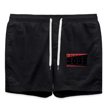 Jugendweihe 2025 Livre d’or Cadeau Filles Garçons - Short de bain - noir - Devant - AI Model Male 185 light (185cm)