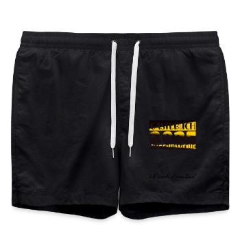 Jugendweihe 2025 Gästebuch Geschenk Mädchen Jungen - Badeshorts - Schwarz - Vorne - AI Model Male 185 light (185cm)