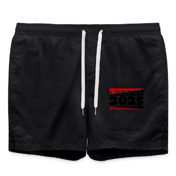 Jugendweihe 2025 Livre d’or Cadeau Filles Garçons - Short de bain - noir - Devant - AI Model Male 185 light (185cm)