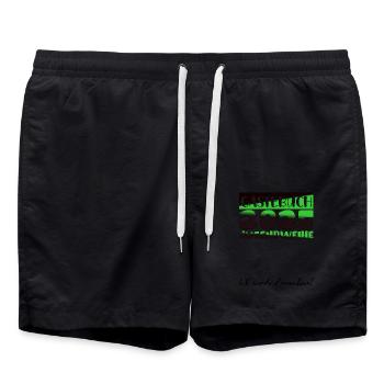 Jugendweihe 2025 Livre d’or Cadeau Filles Garçons - Short de bain - noir - Devant - AI Model Male 185 light (185cm)
