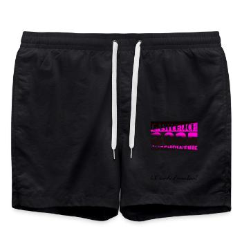 Jugendweihe 2025 Gästebuch Geschenk Mädchen Jungen - Badeshorts - Schwarz - Vorne - AI Model Male 185 light (185cm)