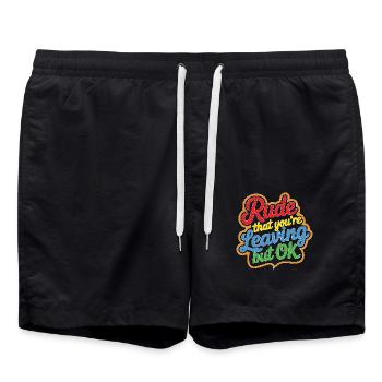 Rude That You're Leaving But Ok 5 - Badeshorts - Schwarz - Vorne - AI Model Male 185 light (185cm)
