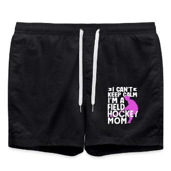 Je suis une maman de hockey sur gazon - Short de bain - noir - Devant - AI Model Male 185 light (185cm)