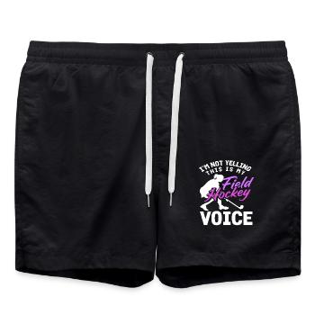C’est mon lecteur de voix de hockey sur gazon - Short de bain - noir - Devant - AI Model Male 185 light (185cm)
