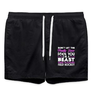 Les joueurs de hockey sur gazon ne vous laissent pas lâcher - Short de bain - noir - Devant - AI Model Male 185 light (185cm)