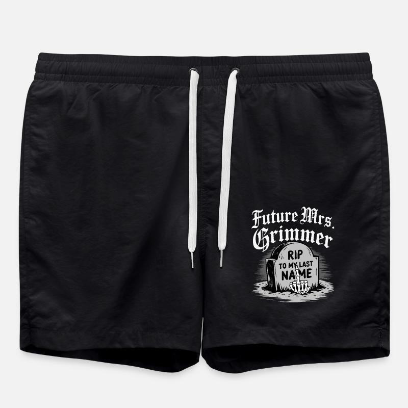 LAST REST - Swim Trunks - black