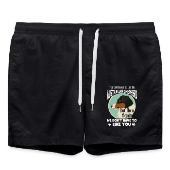 Love My Australian Shepherd - Swim Trunks - black - Front - AI Model Male 185 light (185cm)
