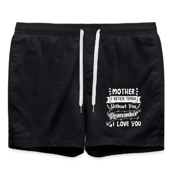 Mother's Day I Never Think Without You - Swim Trunks - black - Front - AI Model Male 185 light (185cm)