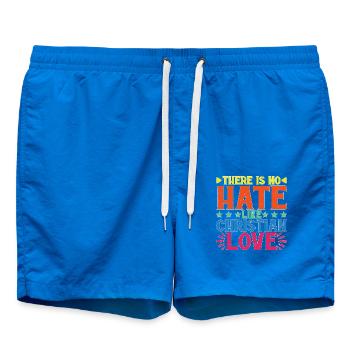 There Is No Hate Like Christian Love 5 - Badeshorts - Cobalt blue - Vorne