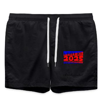 Jugendweihe 2025 Gästebuch Geschenk Mädchen Jungen - Badeshorts - Schwarz - Vorne - AI Model Male 185 light (185cm)