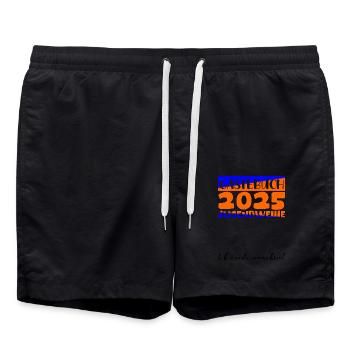 Jugendweihe 2025 Livre d’or Cadeau Filles Garçons - Short de bain - noir - Devant - AI Model Male 185 light (185cm)
