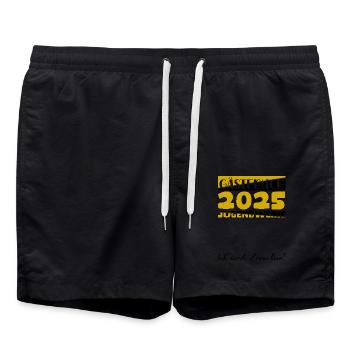 Jugendweihe 2025 Livre d’or Cadeau Filles Garçons - Short de bain - noir - Devant - AI Model Male 185 light (185cm)