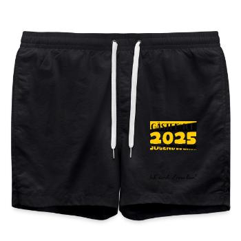 Jugendweihe 2025 Livre d’or Cadeau Filles Garçons - Short de bain - noir - Devant - AI Model Male 185 light (185cm)