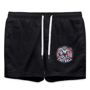 Kaiju Fußball-Monster - Badeshorts - Schwarz - Vorne - AI Model Male 185 light (185cm)