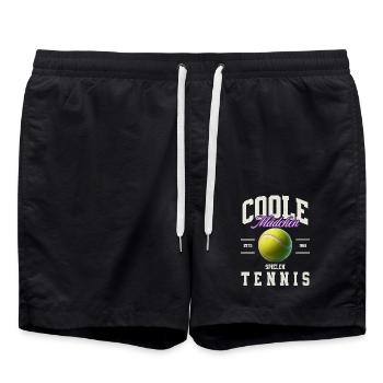 Tennis Mädchen Frauen - Badeshorts - Schwarz - Vorne - AI Model Male 185 light (185cm)