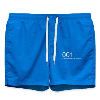 Traue niemals 001 Humor Design Never Trust 001 - Badeshorts - Cobalt blue - Vorne