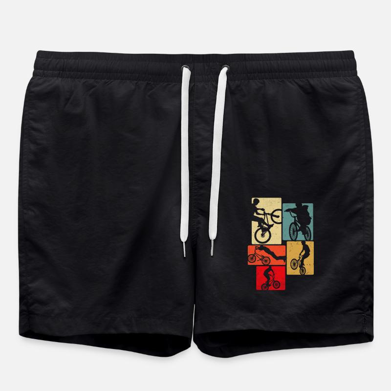 Bicycle Retro - Swim Trunks - black