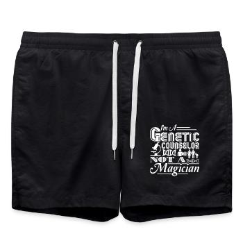 I am A Genetic Counselor Not A Magician - Swim Trunks - black - Front - AI Model Male 185 light (185cm)