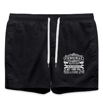 General Manager I Am A General Manager - Swim Trunks - black - Front - AI Model Male 185 light (185cm)