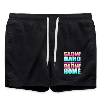 Rave Raver Techno music Techno bass Mixer - Swim Trunks - black - Front - AI Model Male 185 light (185cm)
